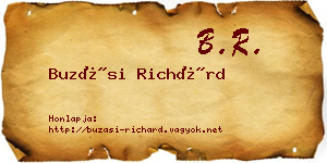 Buzási Richárd névjegykártya