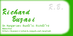 richard buzasi business card